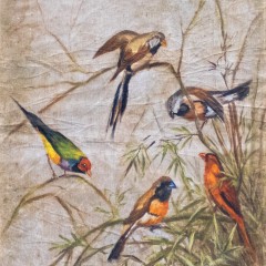 LES OISEAUX AUX HAUTES HERBES (90x120cm)